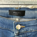 Amiri Plain Blue Honeycomb Denim Jeans Sz 36
