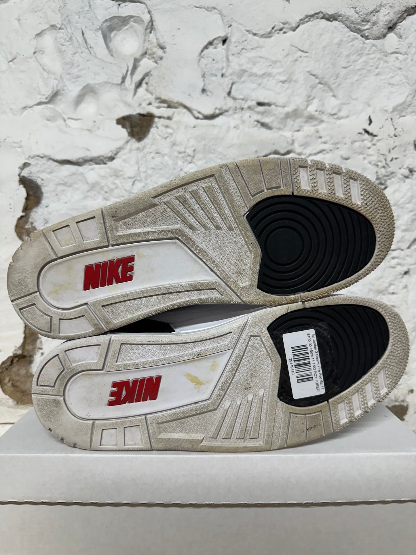 Air Jordan 3 Denim Fire Red Sz 11