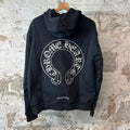 Chrome Hearts Horseshoe Black Thermal Zip Up Hoodie Sz S