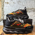 Versace Chain Reaction Barocco Print Black Sneaker Sz 10 (43)