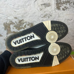 Louis Vuitton Black White Multi Lace Trainer Sz 10.5 (9LV)