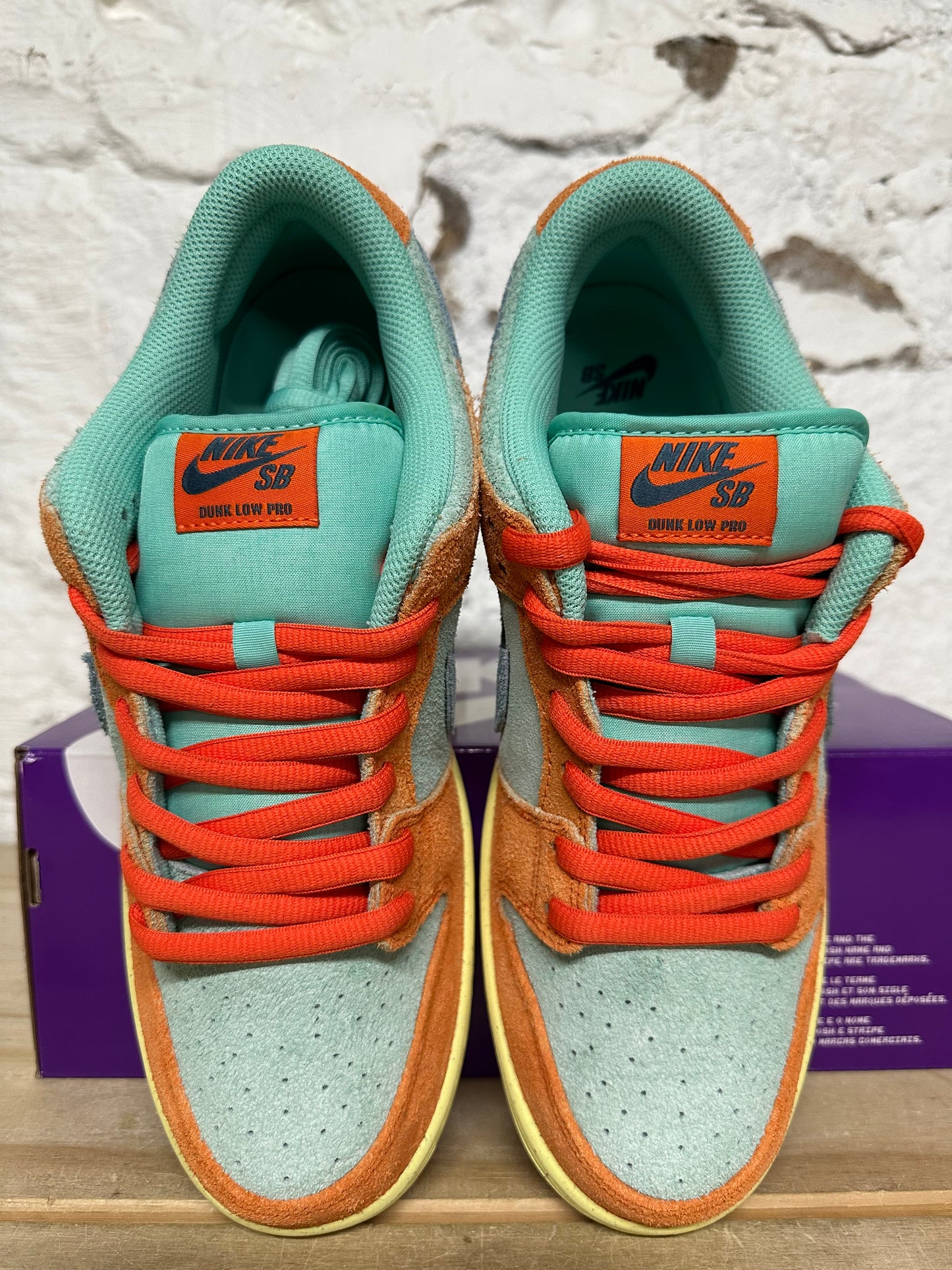 Nike Dunk Low Orange Emerald Rise Sz 10