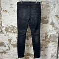 Amiri Distressed Faded Black Denim Jeans Sz 38