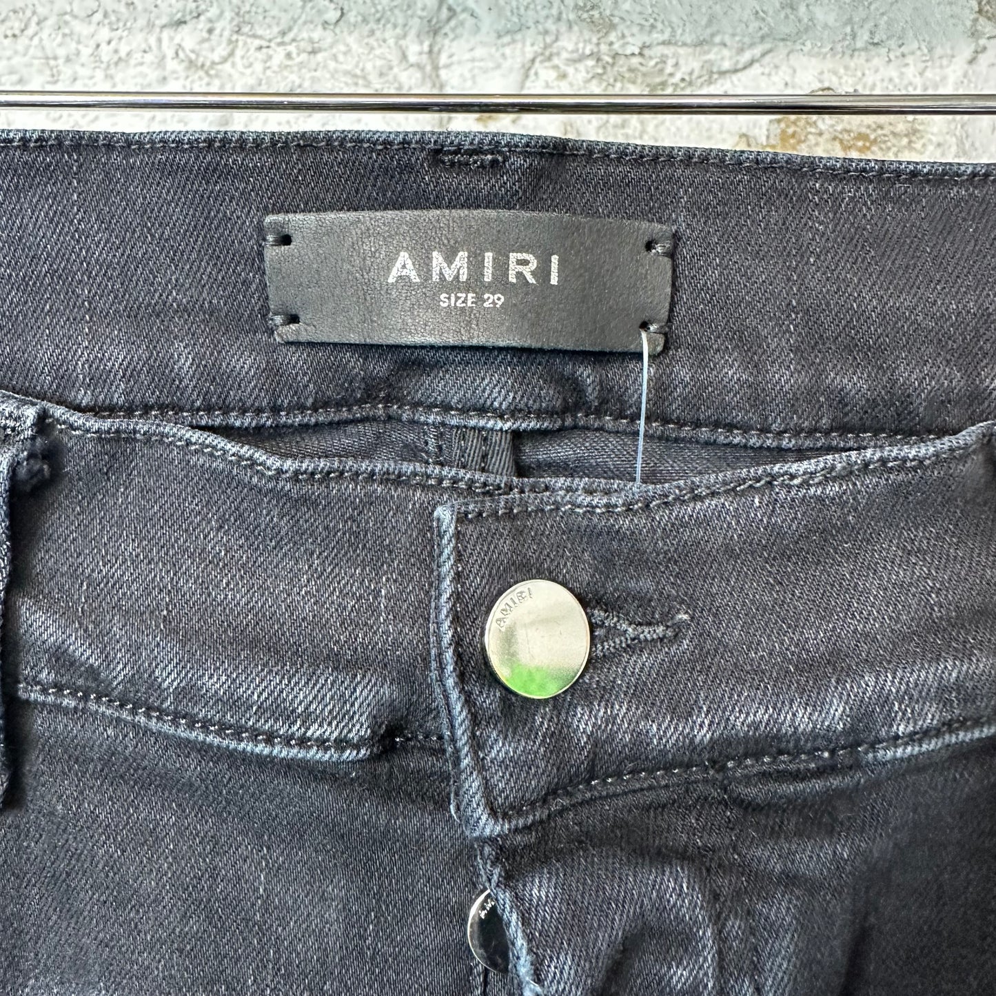 Amiri Plain Faded Black Flare Denim Jeans Sz 29