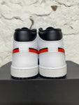 Air Jordan 1 Mid Black Chile Red White Sz 11.5 DS