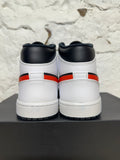 Air Jordan 1 Mid Black Chile Red White Sz 11.5 DS