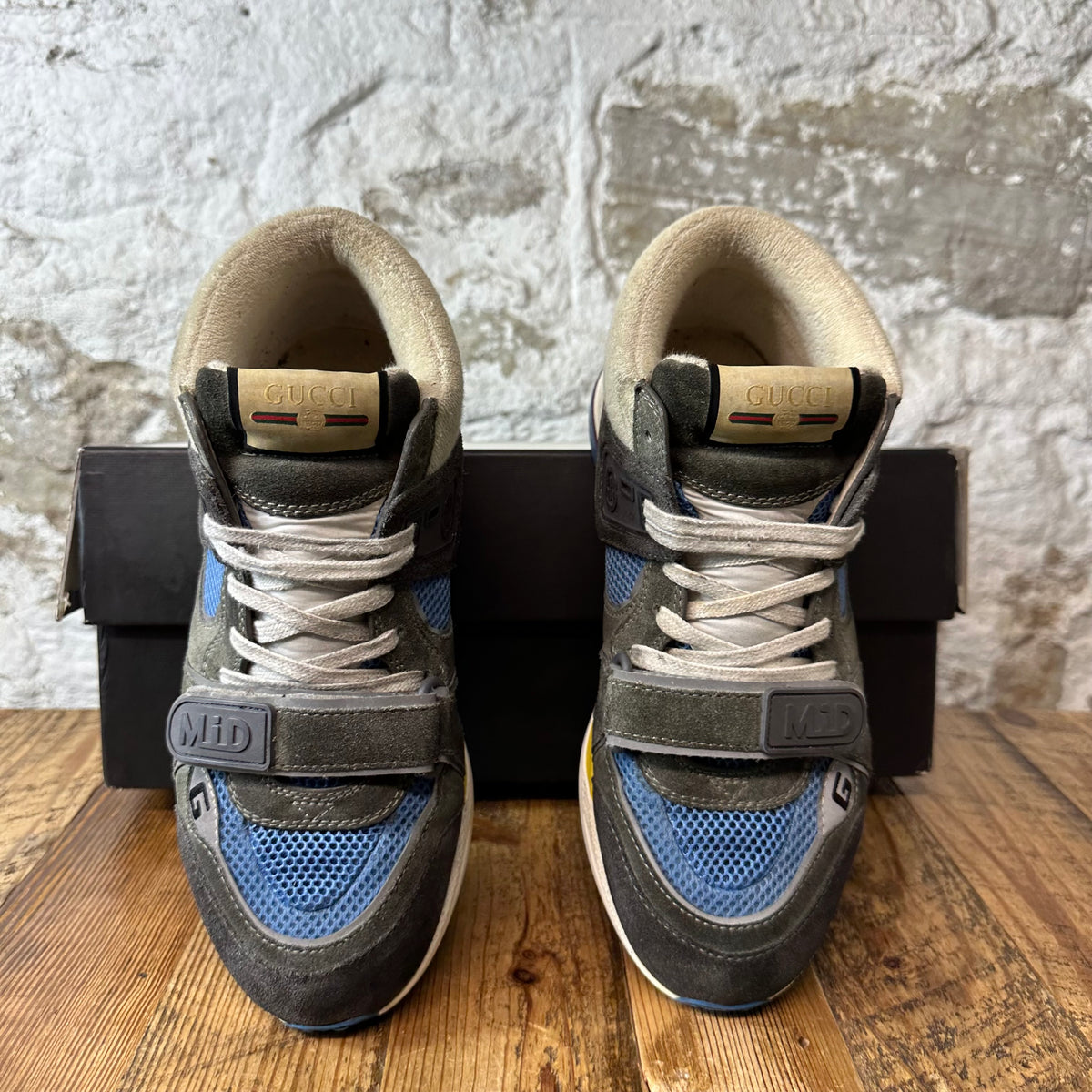 Gucci Ultrapace Mid Grey Sneaker Sz 8.5