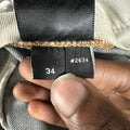 Amiri MX1 Orange Art Patch Blue Denim Jeans Sz 34