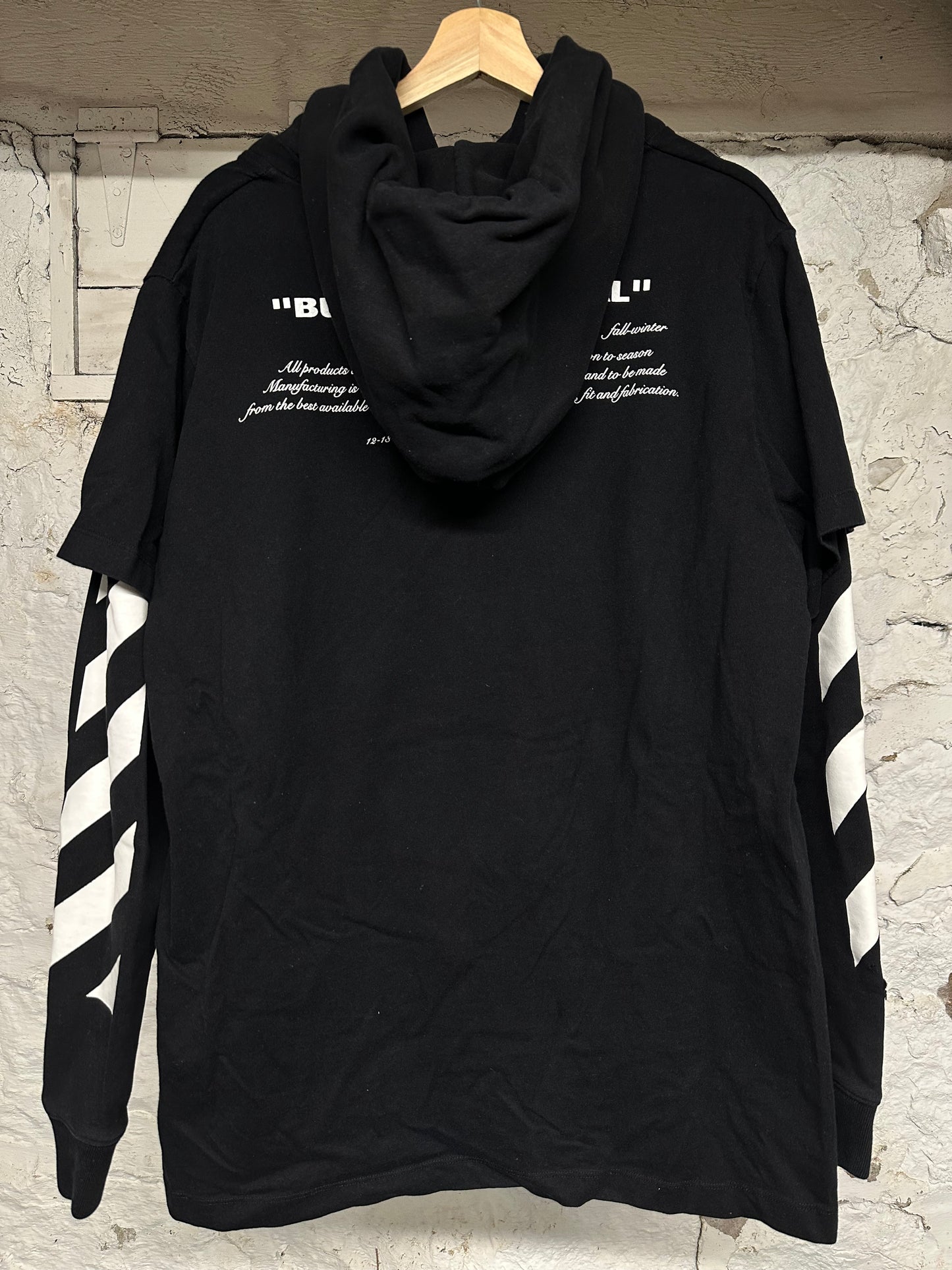 Off-White T-Shirt Hoodie Sz M