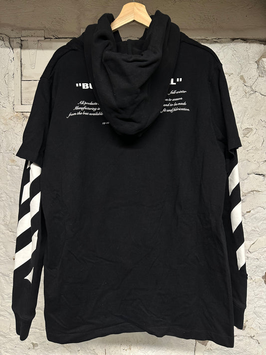 Off-White T-Shirt Hoodie Sz M