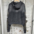 Vale Glitch Waffle Grey Thermal Zip-Up Hoodie Sz L