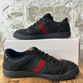 Gucci Screener Triple Black Monogram Sneaker Sz 8.5