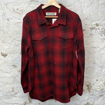 Off White Red Flannel Sz L
