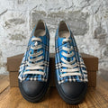 Burberry Larkhall Spellout Blue Plaid Sneaker Sz 9.5 (42.5)