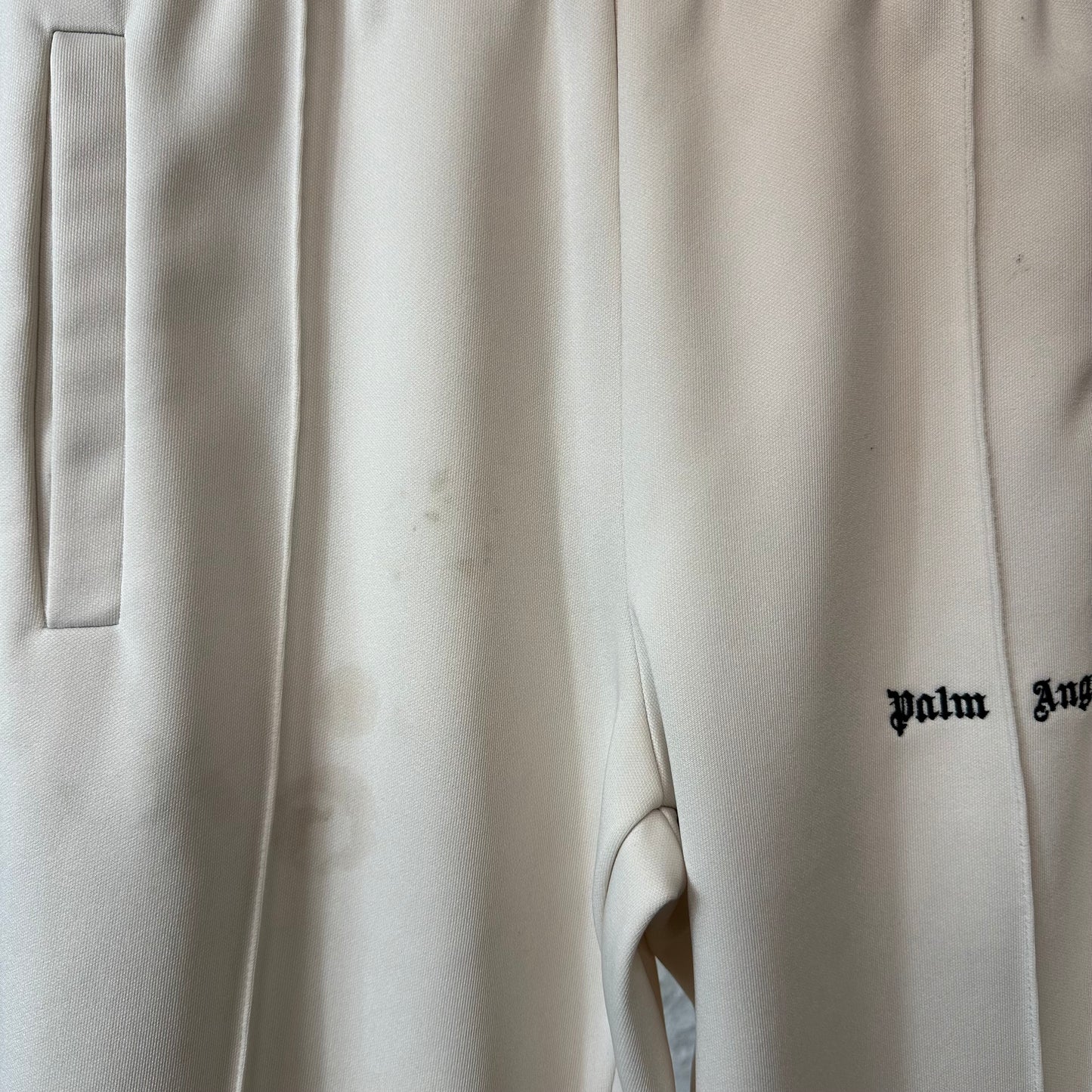 Palm Angels Beige Cream Track Pants Sz M (Stained)