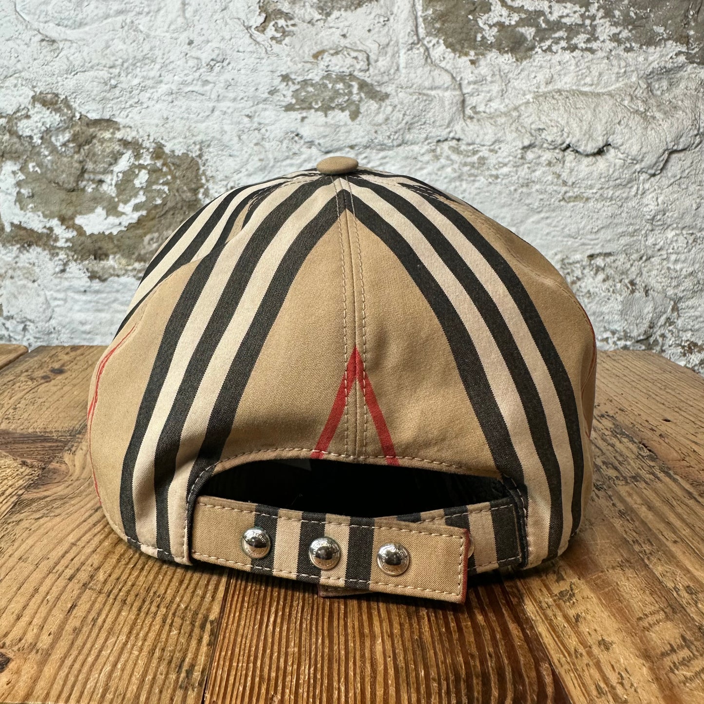 Burberry Black TB Logo Plaid Hat Sz XL