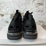 Chanel CC Velvet Suede Black Sneaker Sz 8 (41) No Box