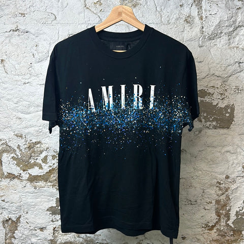 Amiri White Spell Crystals T-shirt Black Sz XS