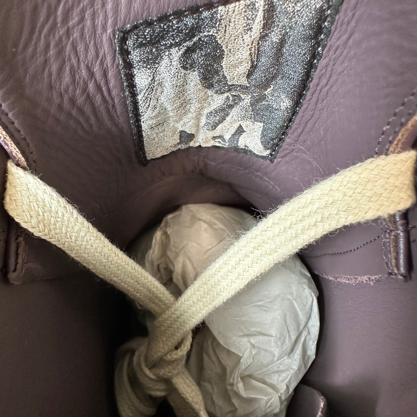 Rick Owens High Amethyst Milk Sneaker Sz 12.5 (45.5)