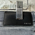 Amiri Army Stencil Grey Denim Jeans Sz 32