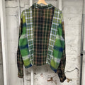 Vale Forever Green Patchwork Flannel Studded Sz L