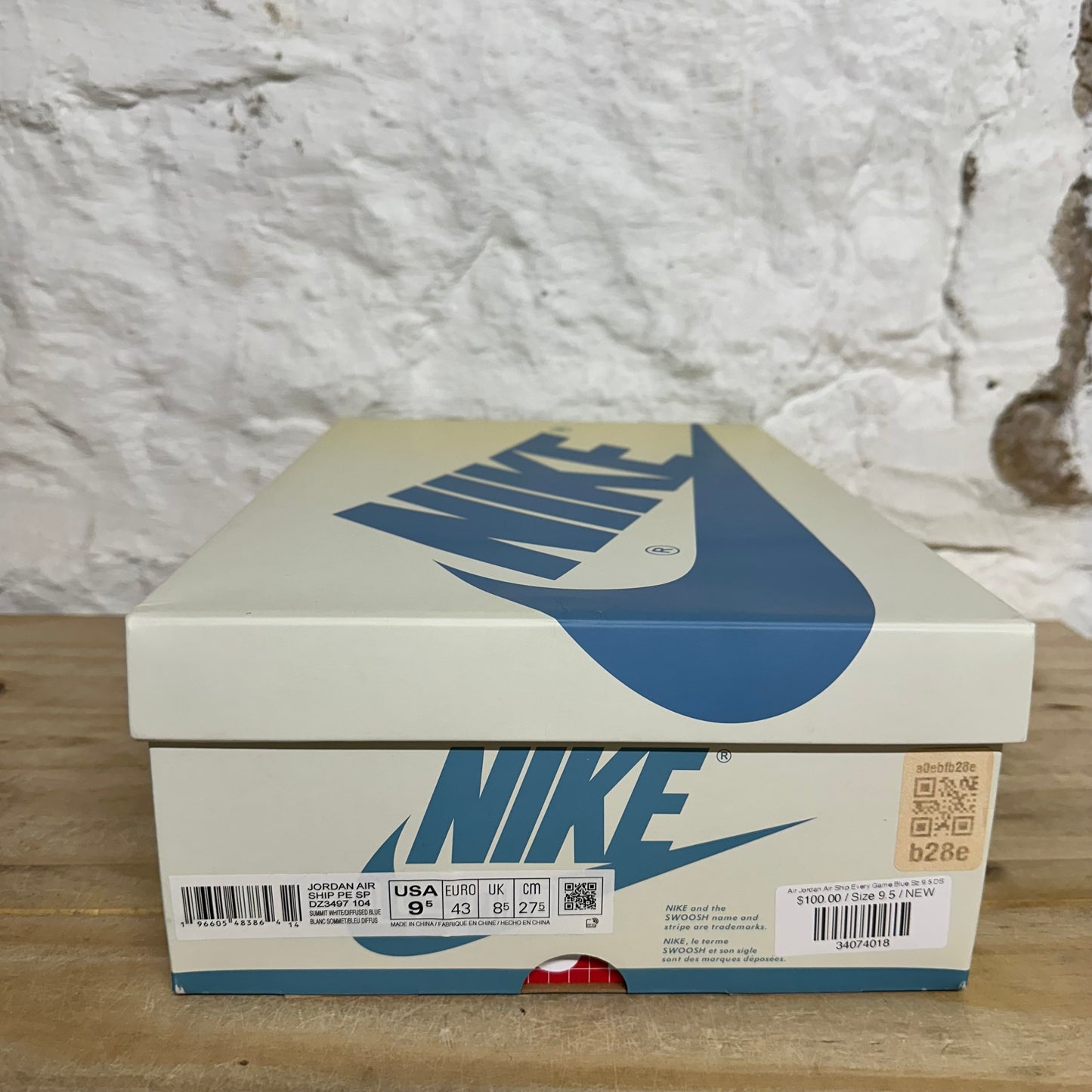 Nike Jordan Air Ship Every Game Diffused Blue Sz 9.5 DS
