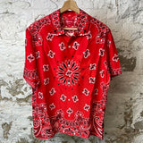 Supreme Red Paisley Button Up Sz M