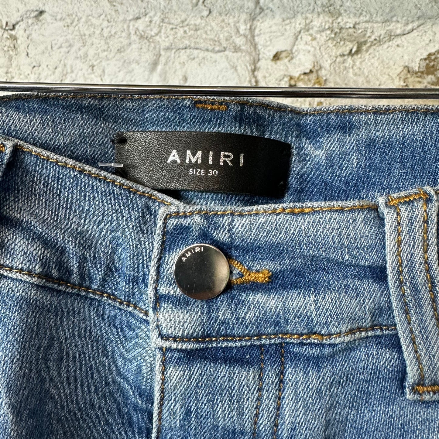 Amiri Plain Blue Shotgun Denim Jeans Sz 30