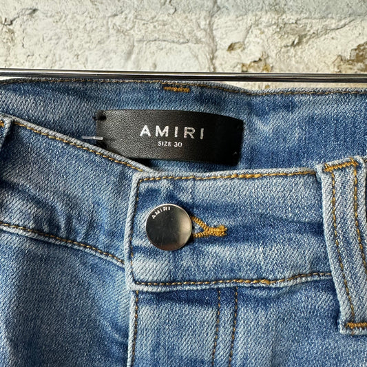 Amiri Plain Blue Shotgun Denim Jeans Sz 30