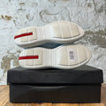 Prada Americas Cup Celeste Patent Grey White Sneaker Sz 5.5 (37.5)