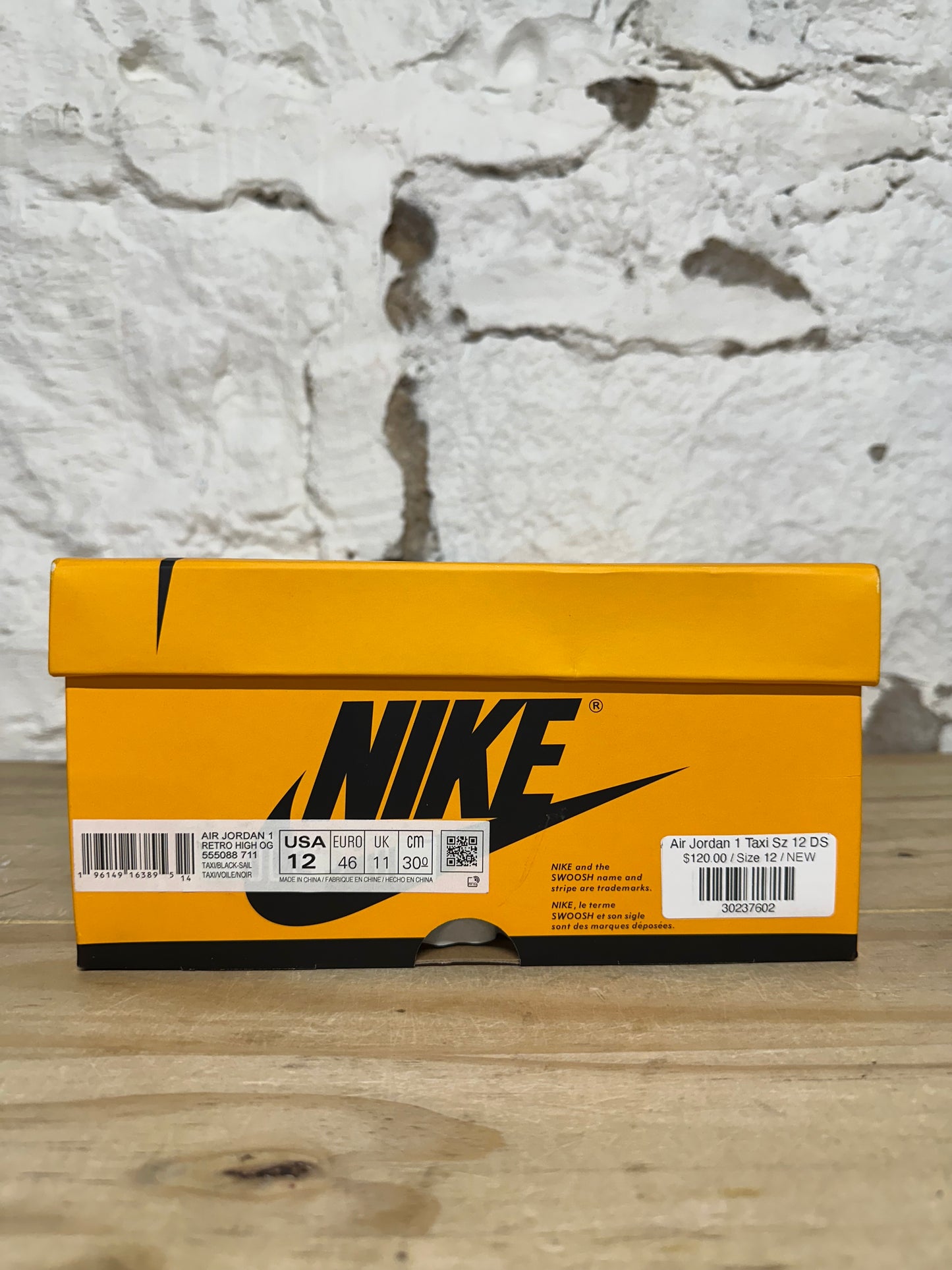 Air Jordan 1 High Taxi Sz 12 DS