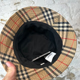 Burberry Brown Plaid Bucket Hat Sz L