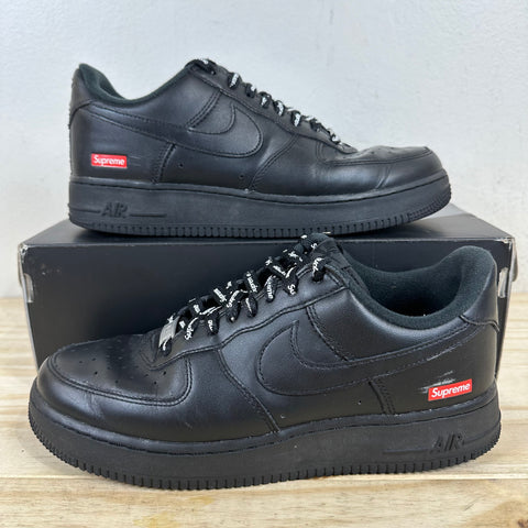 Nike Air Force 1 Low Supreme Black Sz 8