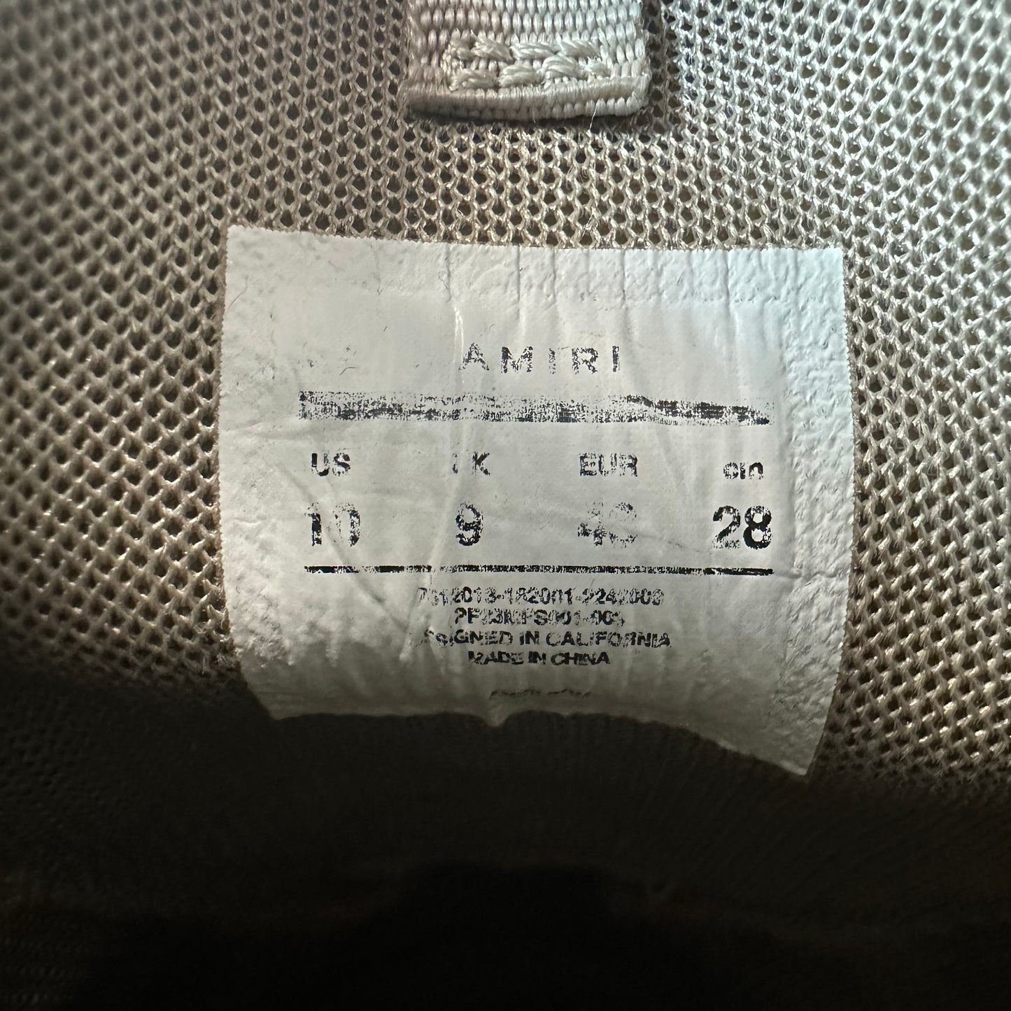 Amiri Grey Cream Bone Runner Sneaker Sz 10 (43)