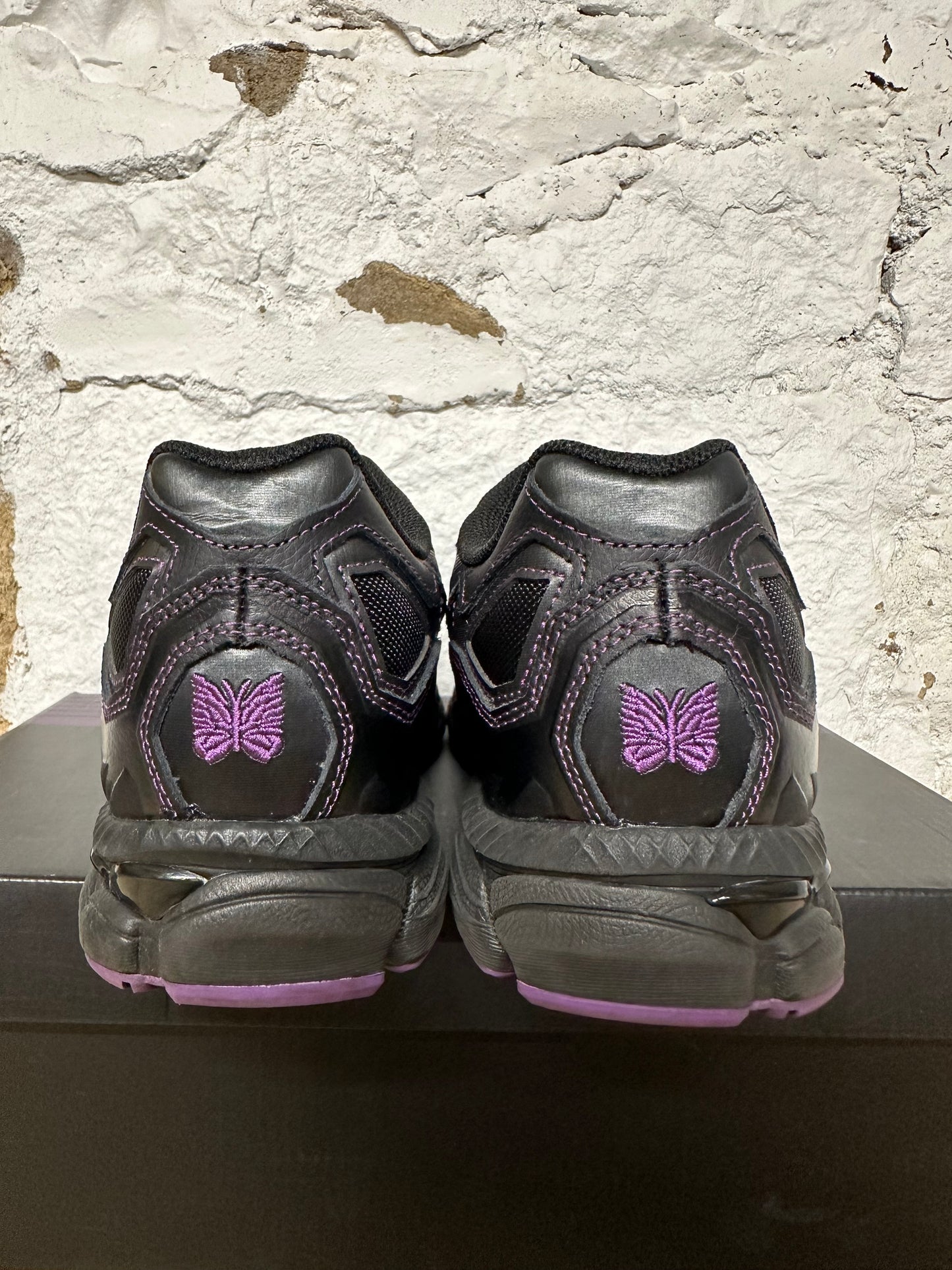 Asics Gel NYC Needles Black Purple Sz 10.5