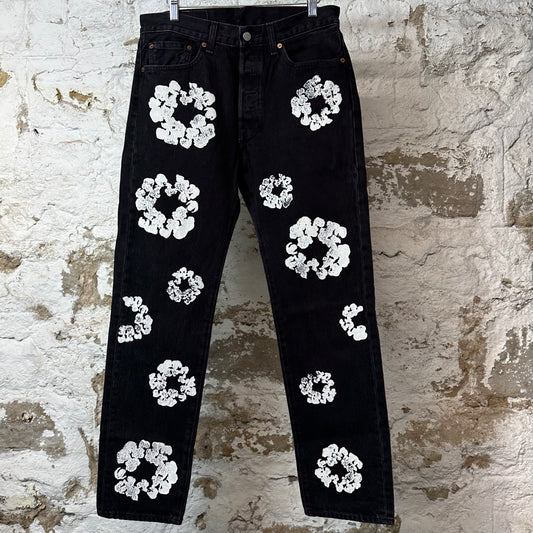 Denim Tears White CW Black Denim Jeans Sz 32