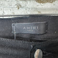 Amiri Knee Hole Plain Black Denim Jeans Sz 36