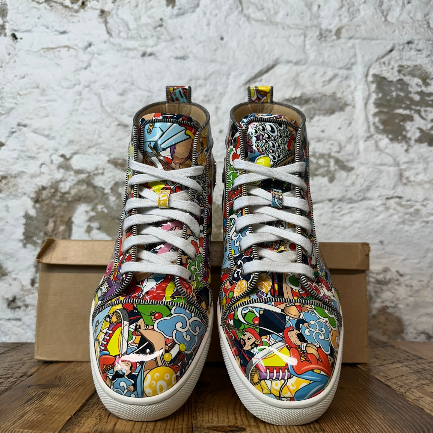 Christian Louboutin High Multicolor Pattern Sneaker Sz 9 (42)