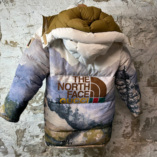 Gucci TNF Trail Print Padded Jacket Sz XS