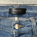 Amiri MX1 Blue Paisley Blue Denim Jeans Sz 29