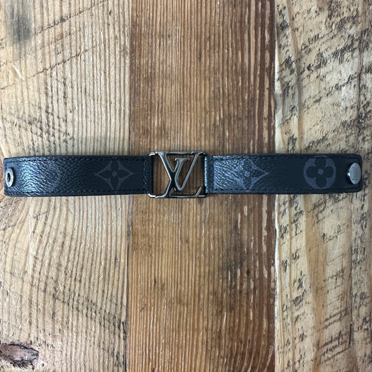 Louis Vuitton Graphite Hockenheim Bracelet Sz 21