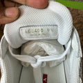 Prada Americas Cup White Patent Grey White Sneaker Sz 8.5