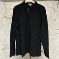 Burberry Black L/S Polo Sz XL
