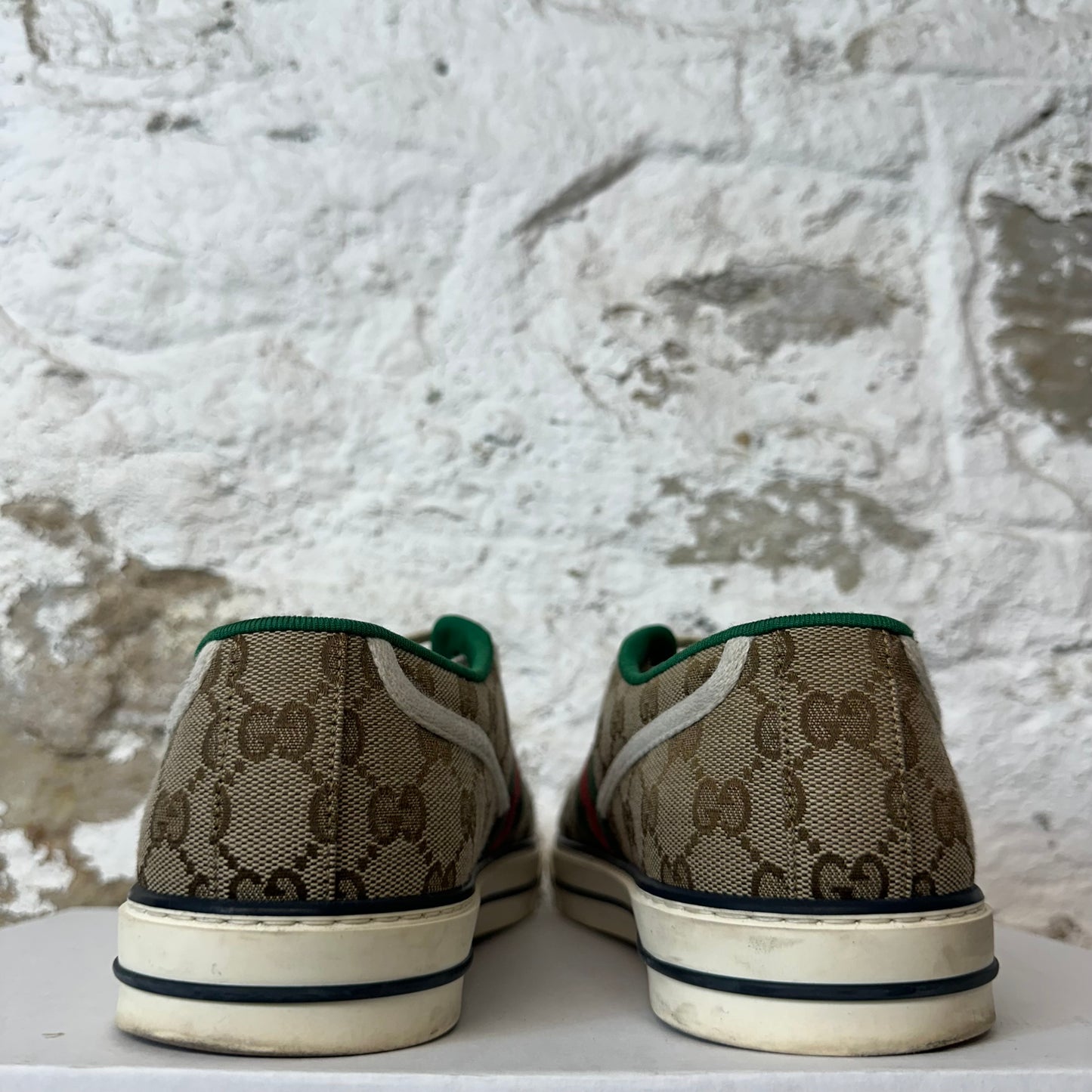 Gucci Tennis 1977 Brown Monogram Sneaker Sz 10