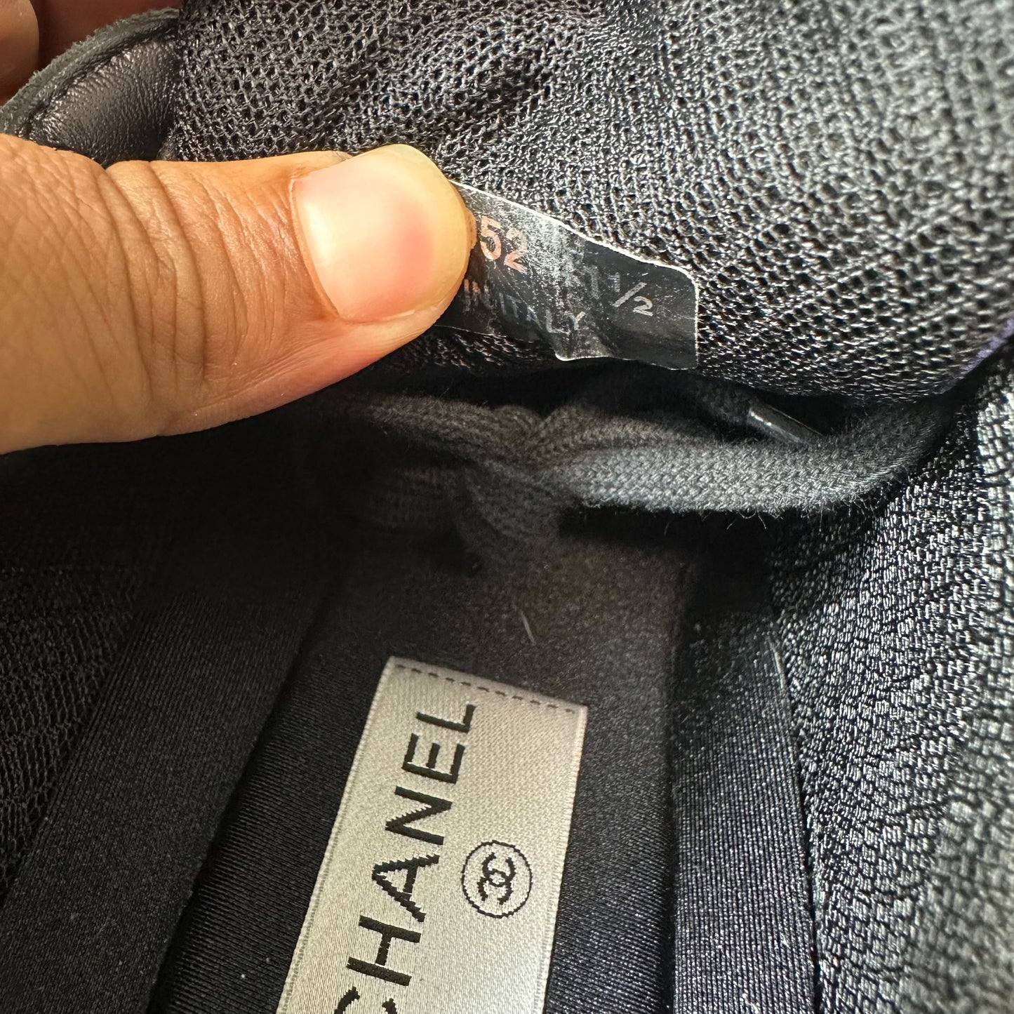 Chanel Silver CC Black Navy Velour Sneaker Sz 8.5 (41.5)
