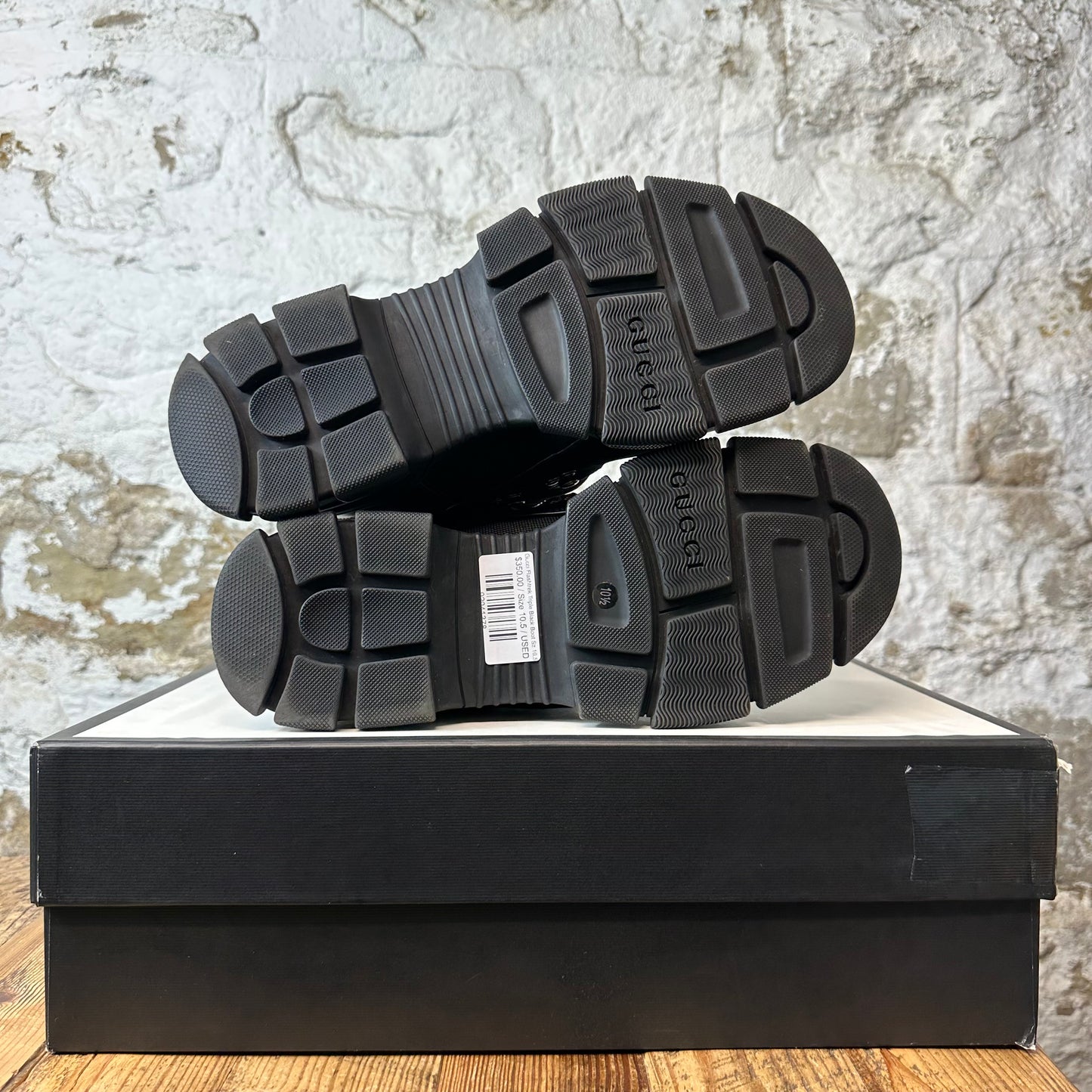 Gucci Flashtrek Triple Black Boot Sz 10.5