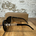 Burberry Black Tan Plaid Sunglasses W/ Box