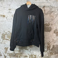 Amiri Paint Drip Spell Black Hoodie Sz XS