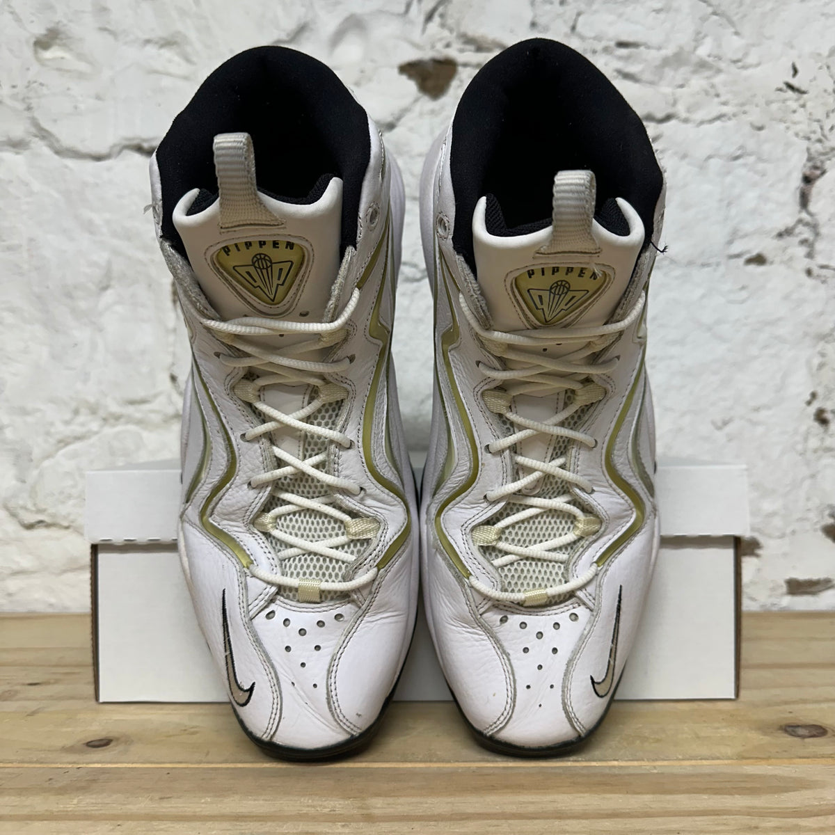 Nike Air Pipen White Silver Black (2010) Sz 12