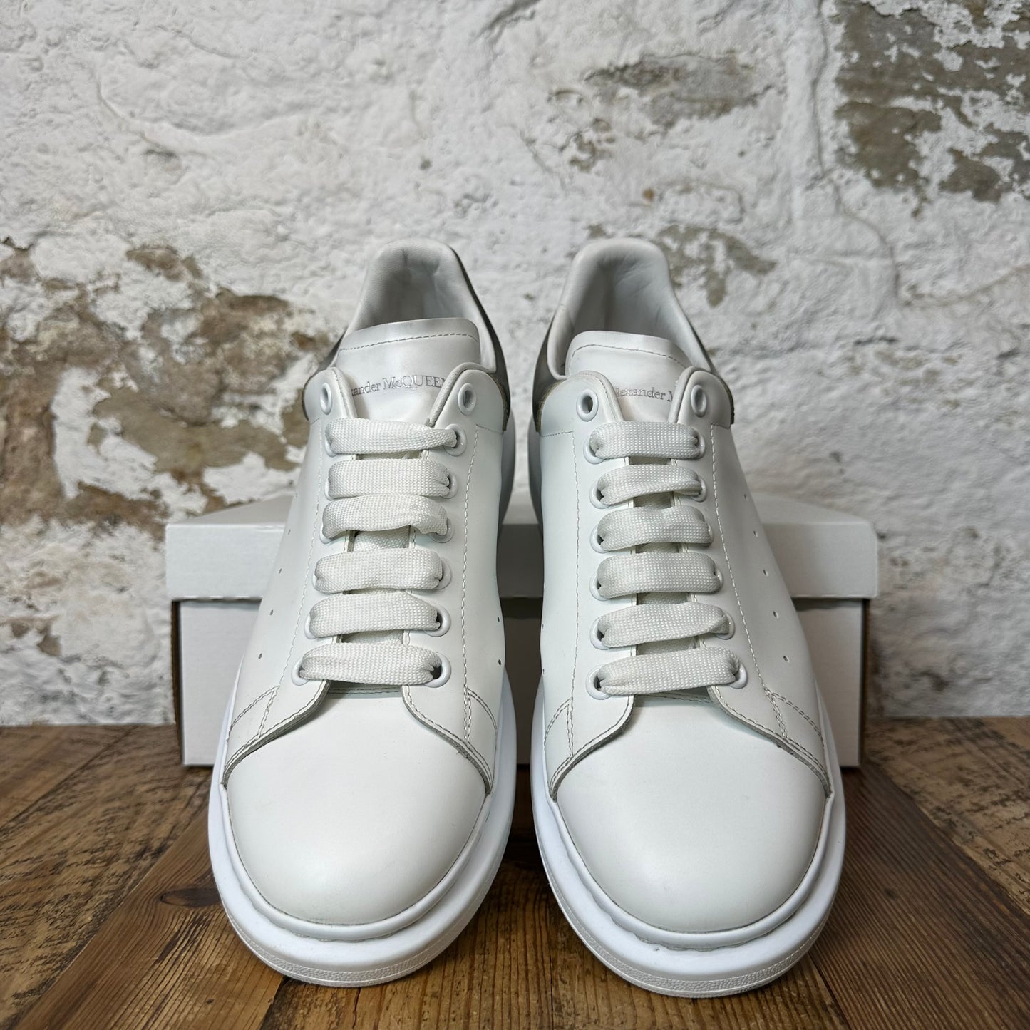 Alexander Mcqueen Gray Tab White Sneaker Sz 10.5 (43.5) No Box